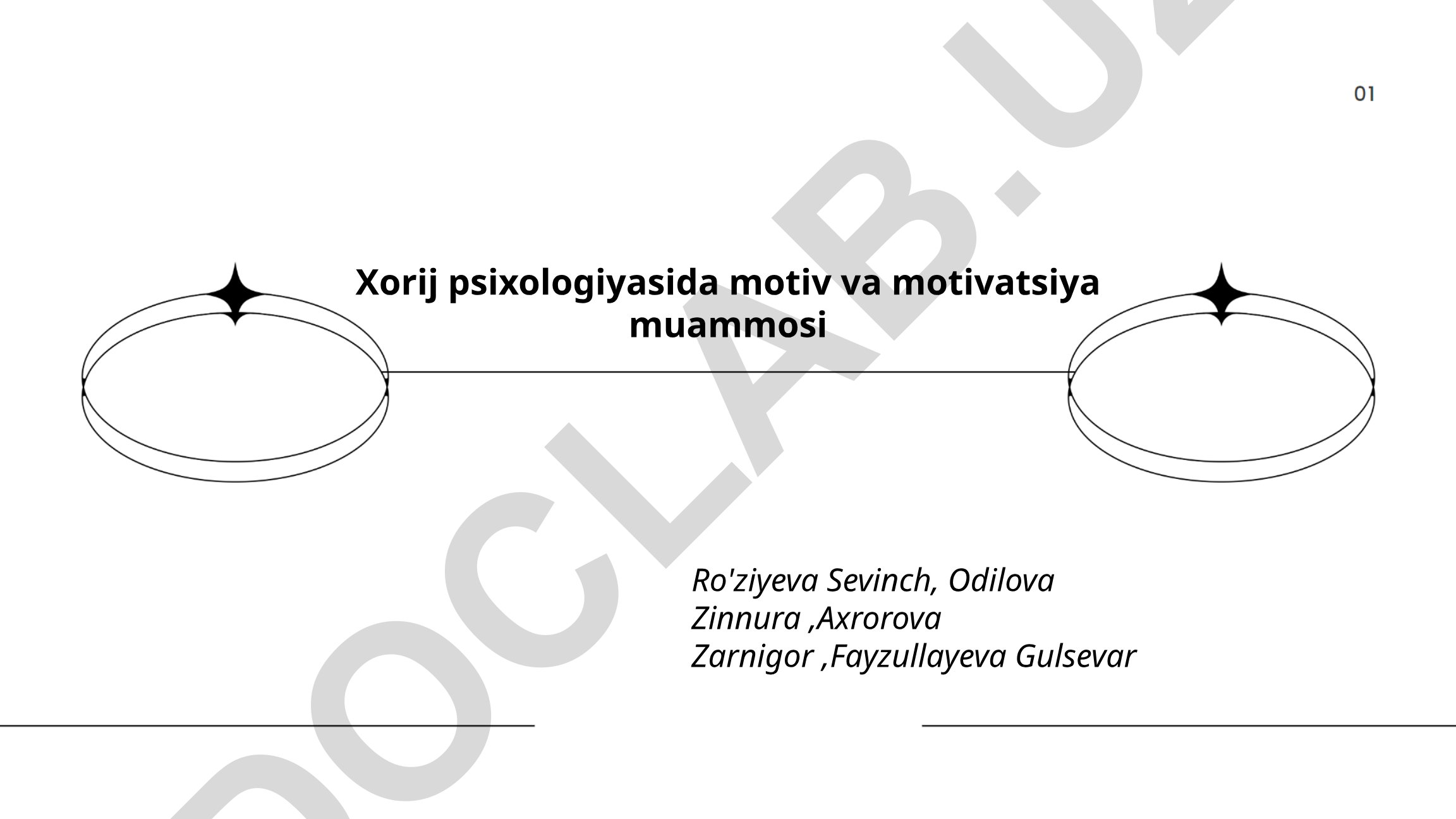 Xorij psixologiyasida motiv va motivatsiya nazariyalari