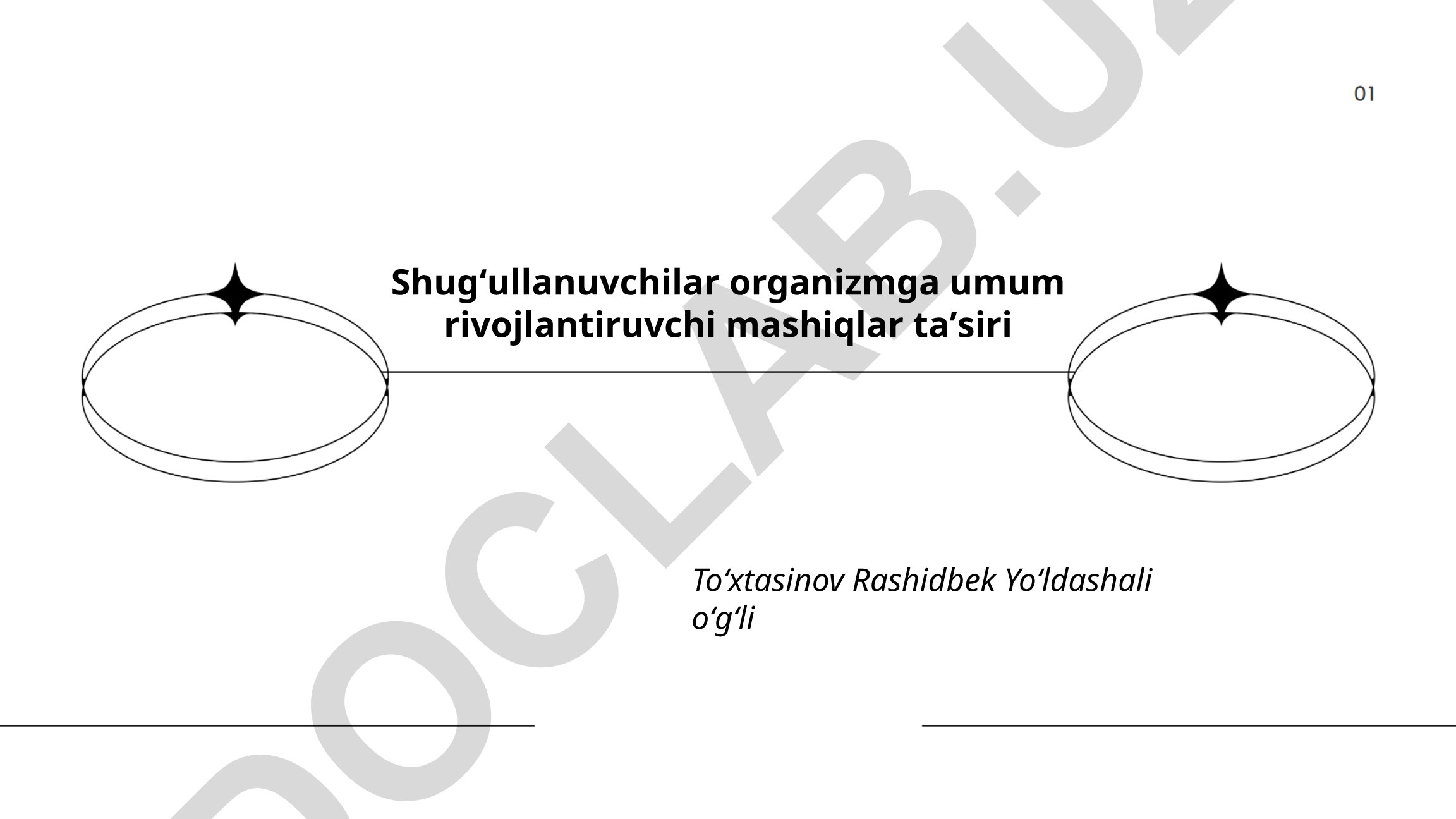 Shugʻullanuvchilarning jismoniy tayyorgarlik darajasi va umumiy rivojlantiruvchi mashqlar