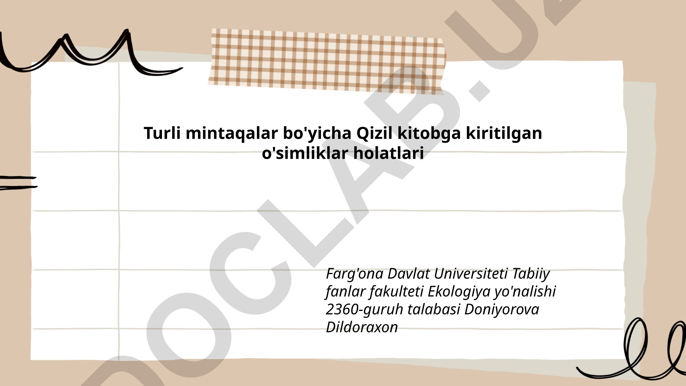 Turli mintaqalar bo'yicha Qizil kitobga kiritilgan o'simliklar holatlari