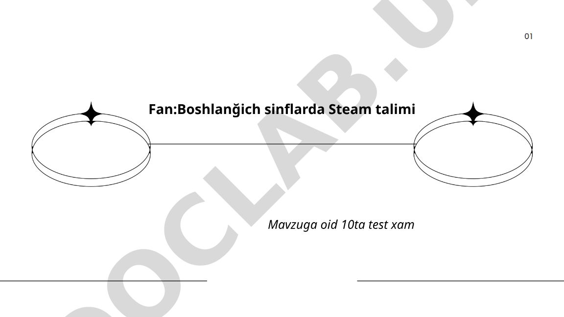 Boshlang'ich sinflarda STEAM ta'limining nazariy asoslari va dars rejalari