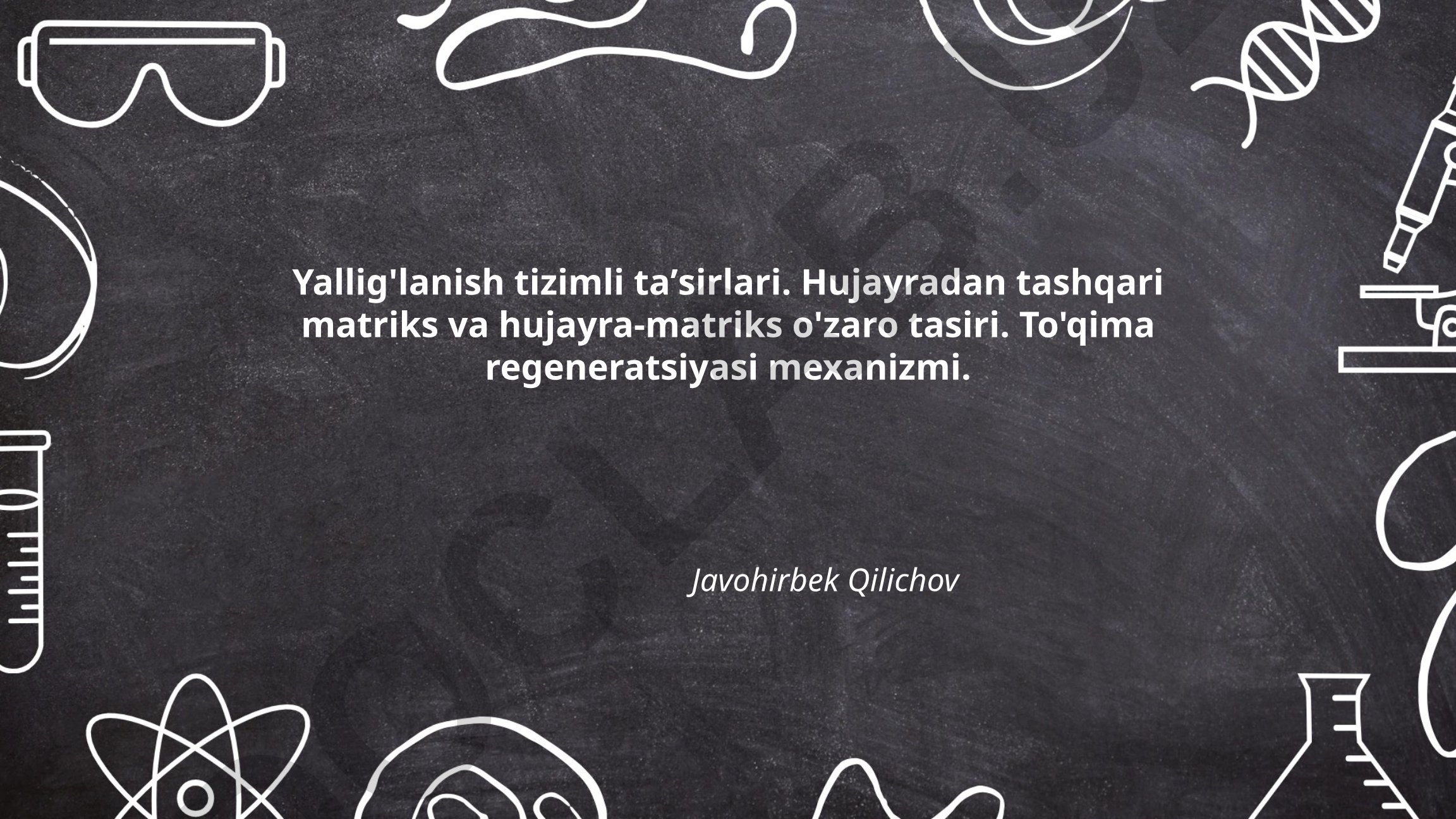 Yallig'lanish tizimli ta'sirlari va to'qima regeneratsiyasi mexanizmlari