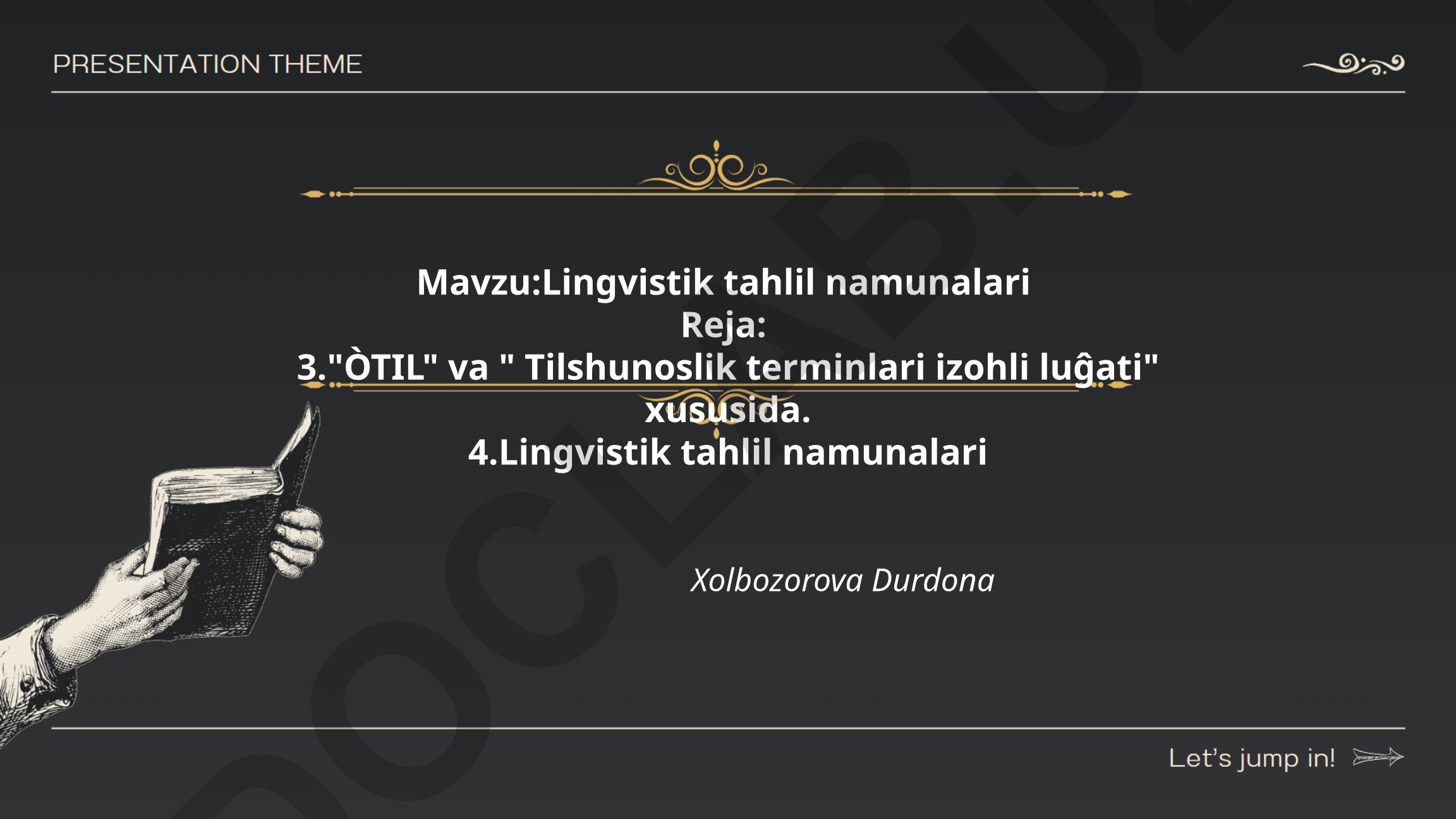 Lingvistik tahlil namunalari