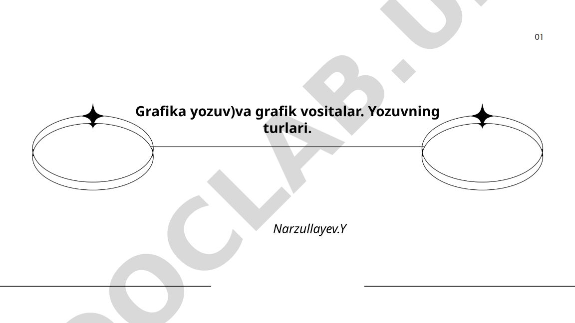 Grafika yozuvi va grafik vositalar. Yozuvning turlari