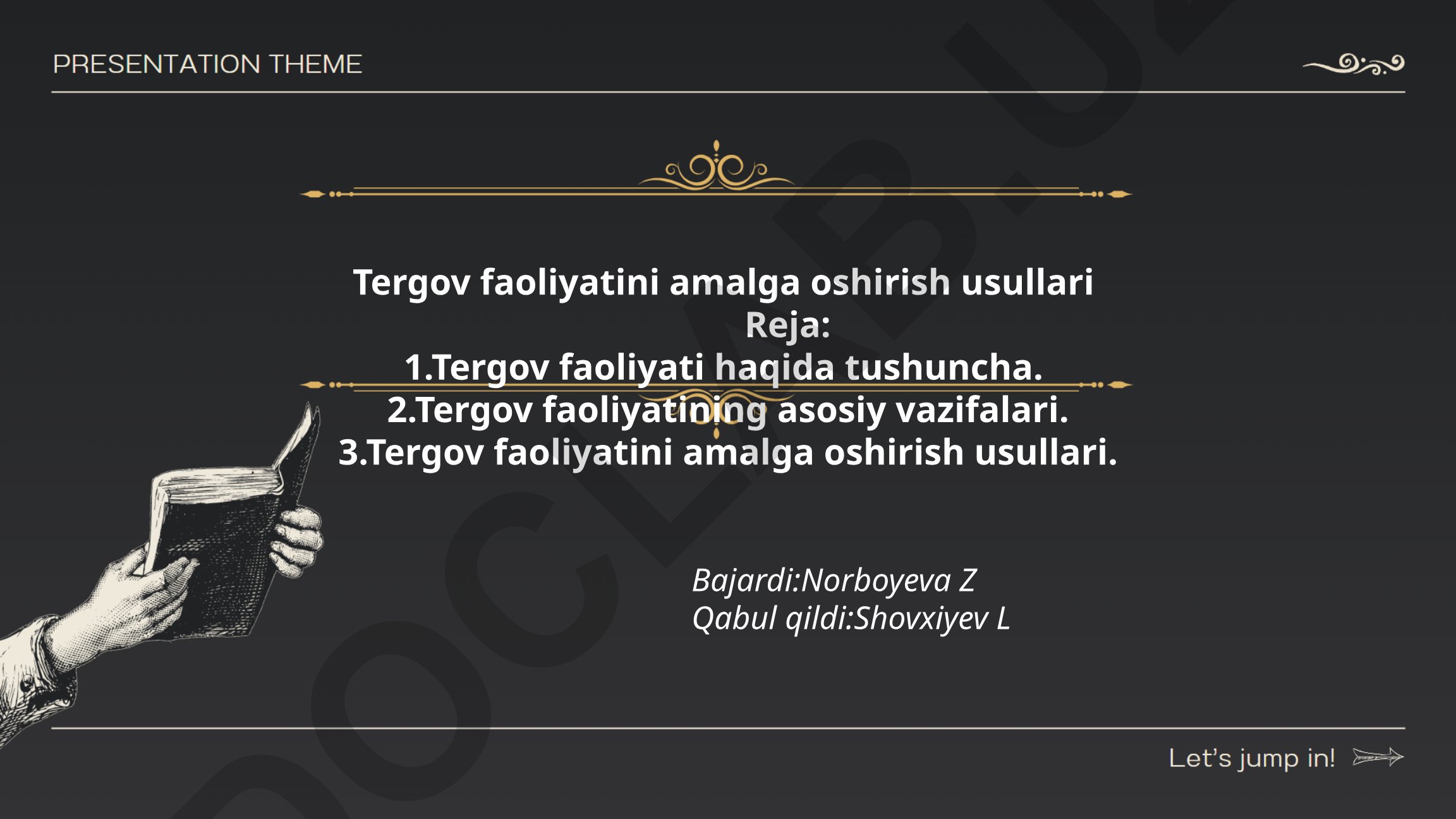 Tergov faoliyatini amalga oshirish usullari