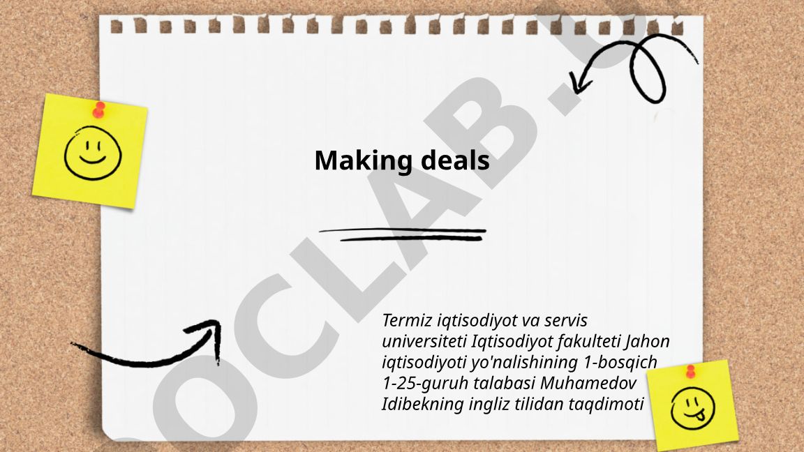 Making deals: Negotiation preparation and strategies