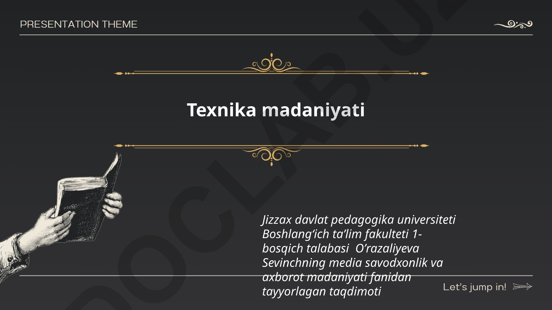 Texnika madaniyati