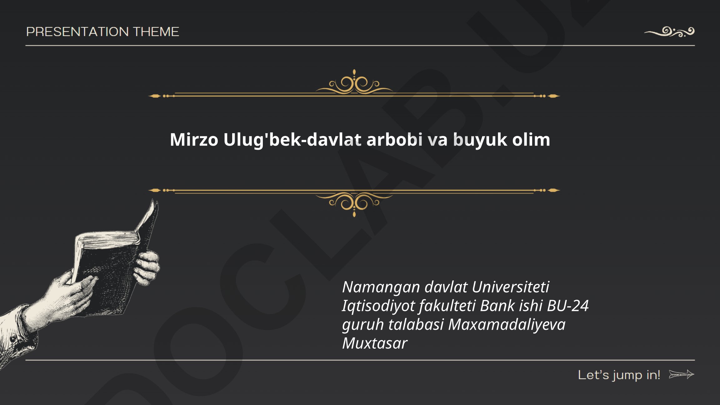 Mirzo Ulug'bekning hayoti va ilmiy yutuqlari