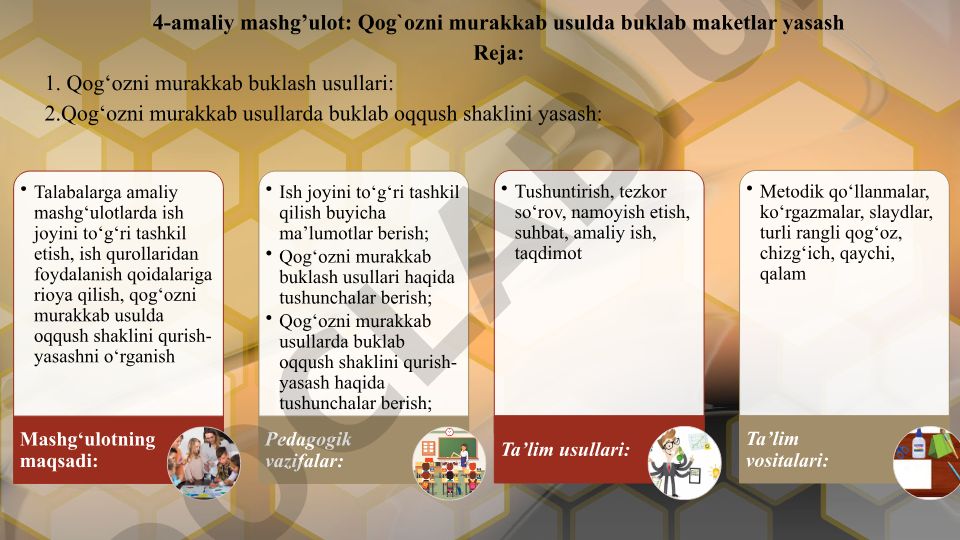 Qog'ozni murakkab usulda buklab oqqush shaklini yasash