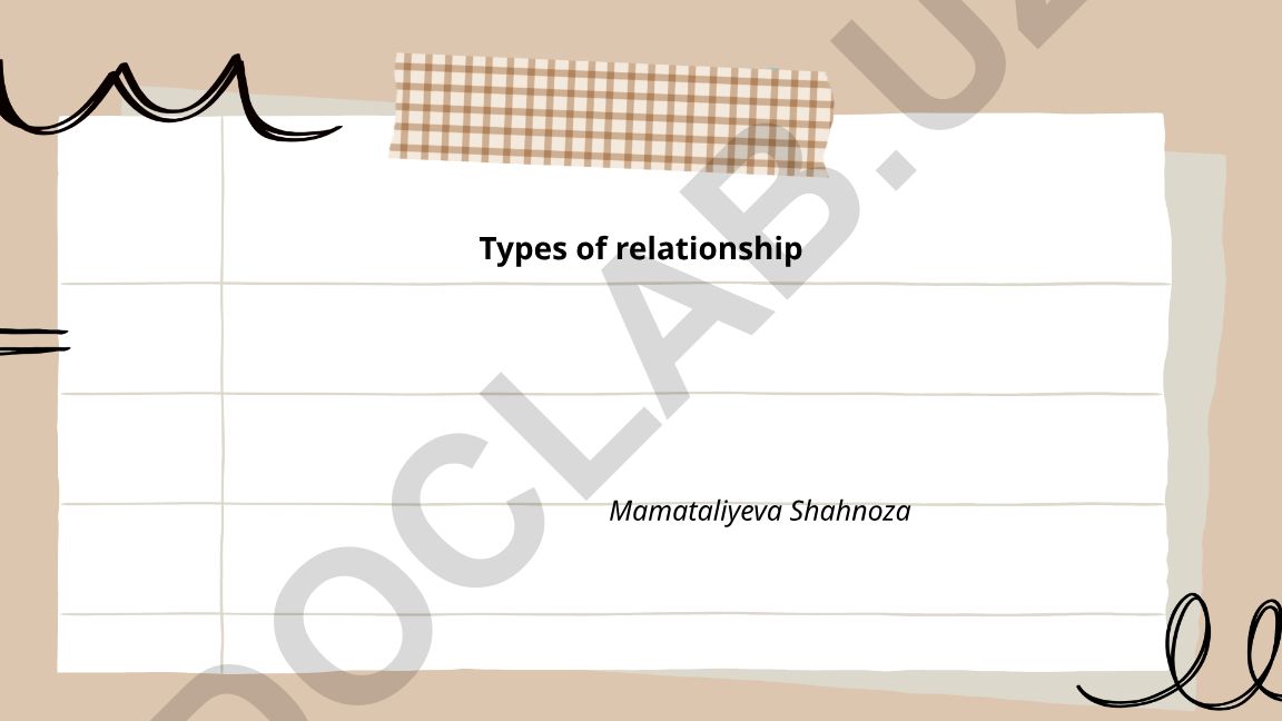 Types of relationship