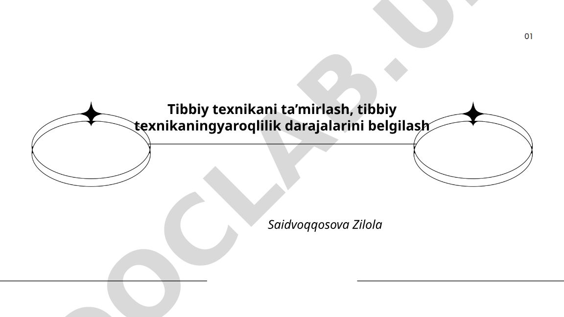 Tibbiy texnika diagnostikasi va ta'mirlash usullari