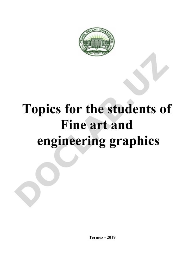 Fine art and engineering graphics painting topics