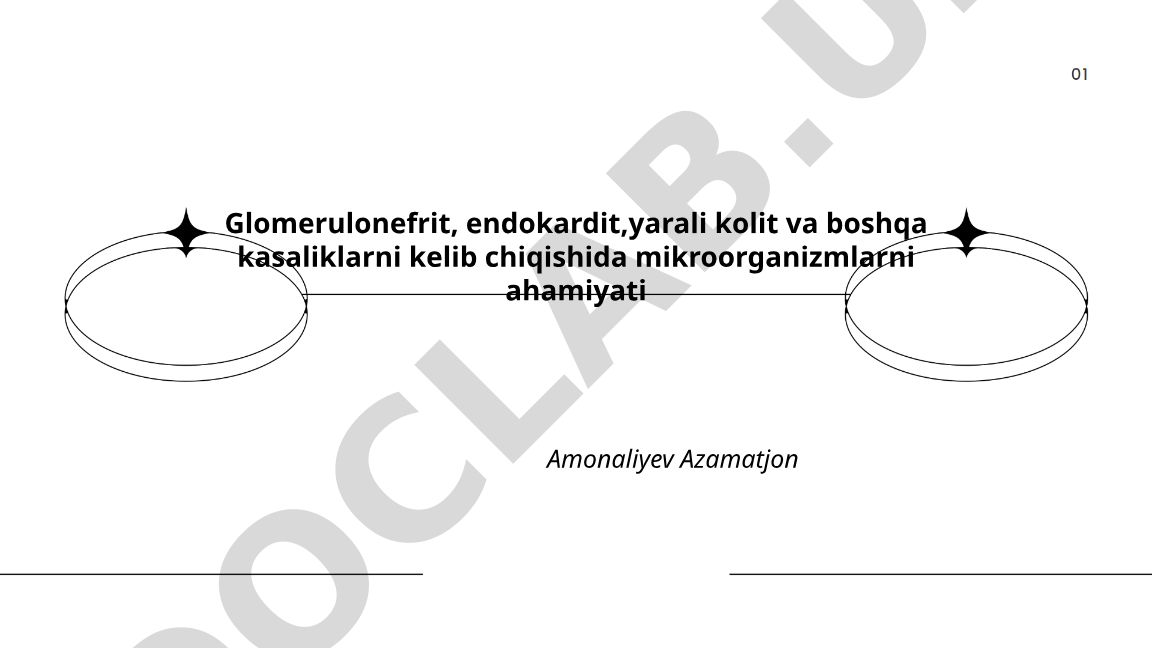 Glomerulonefrit, endokardit va yarali kolitda mikroorganizmlarning roli