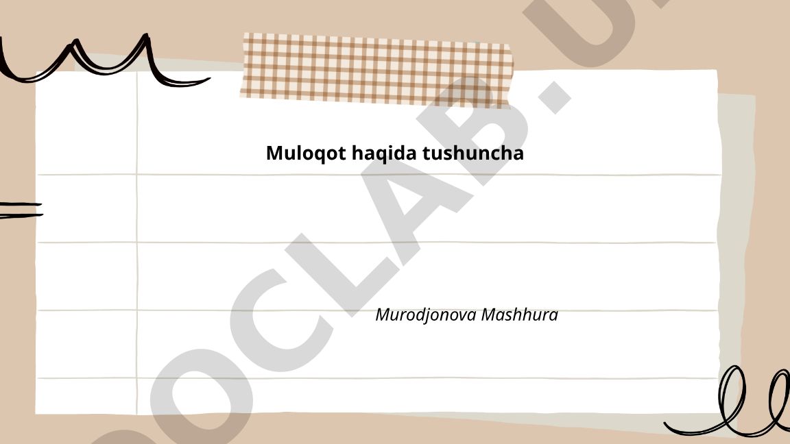 Muloqotning ta'rifi, turlari va og'zaki muloqot xususiyatlari