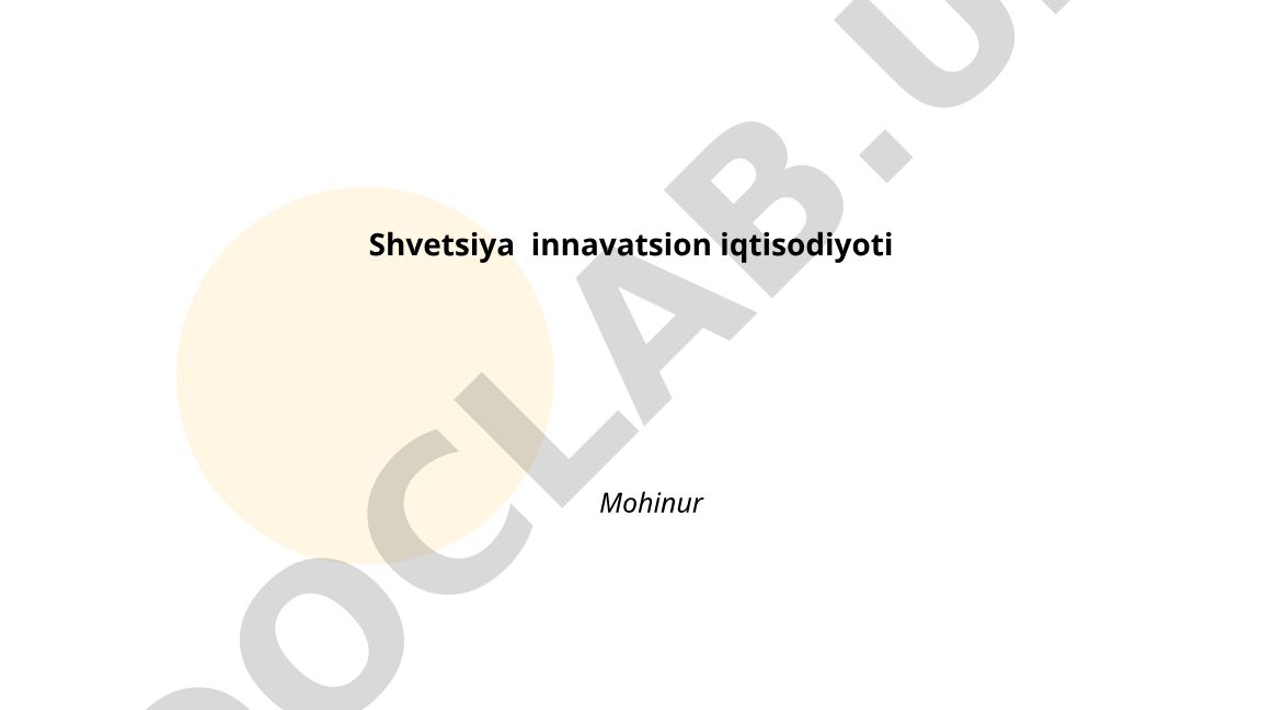 Shvetsiya innovatsion iqtisodiyoti