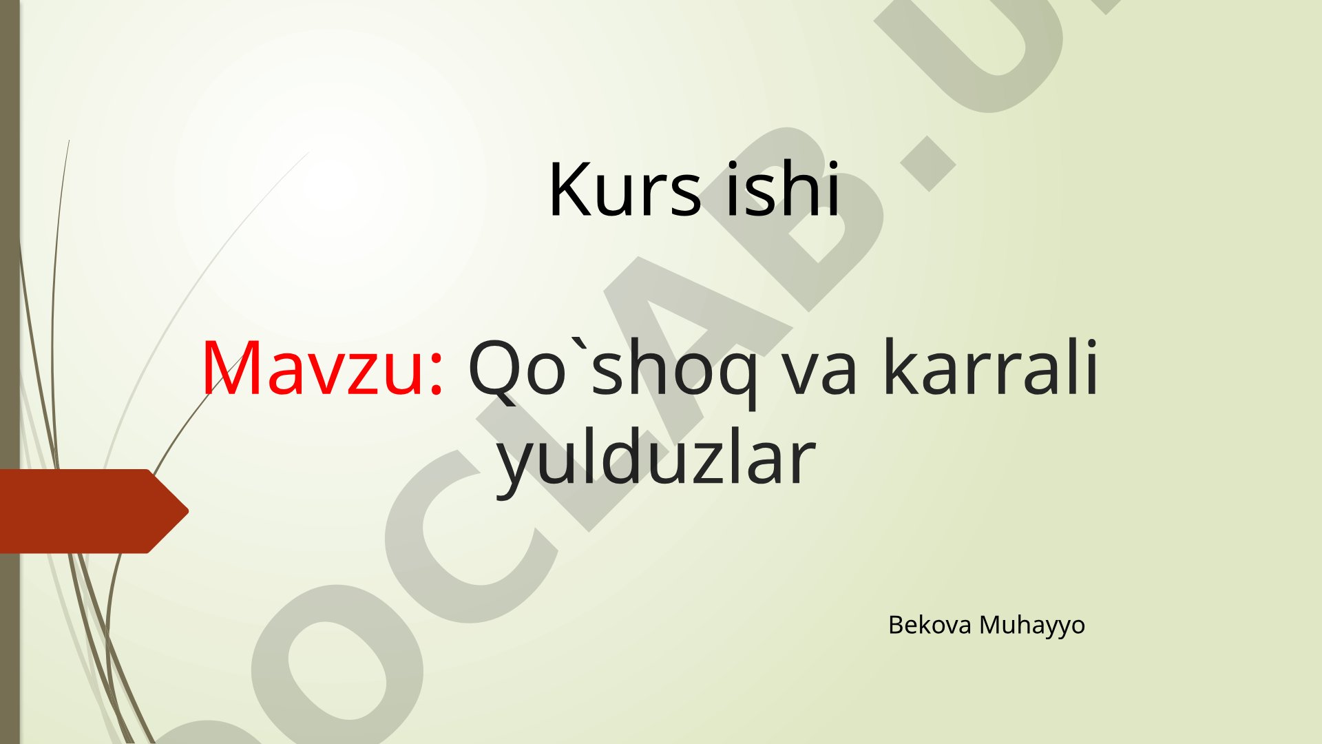 Qo`shoq va karrali yulduzlar