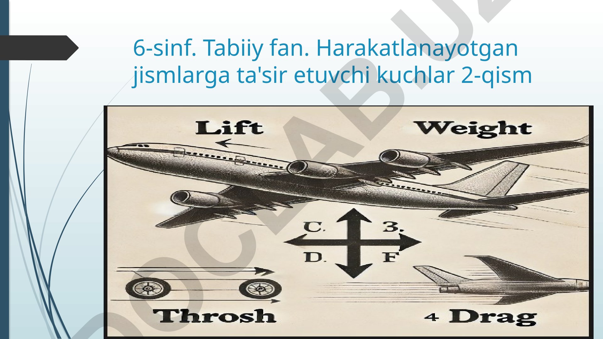Harakatlanayotgan jismlarga ta'sir etuvchi kuchlar