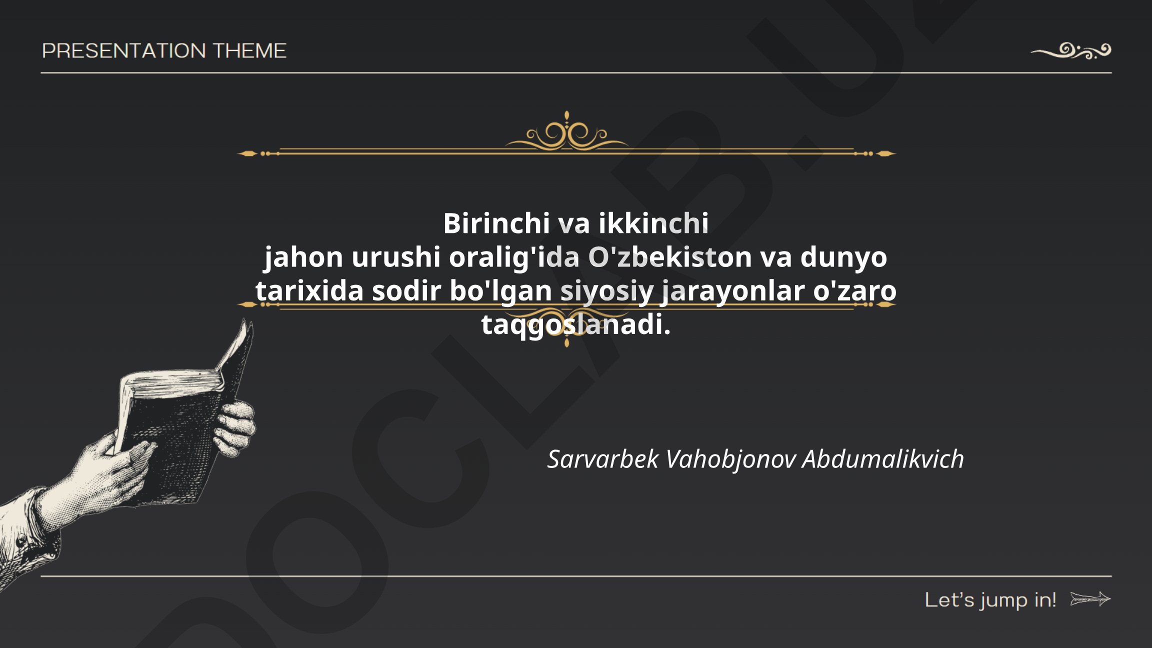 Birinchi va ikkinchi jahon urushi oralig'ida O'zbekiston va dunyo tarixidagi siyosiy jarayonlar taqqoslanishi