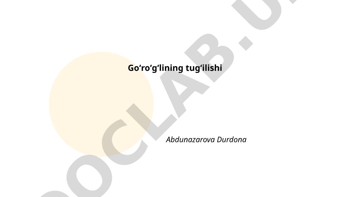 Goʻroʻgʻlining tugʻilishi haqidagi rivoyat