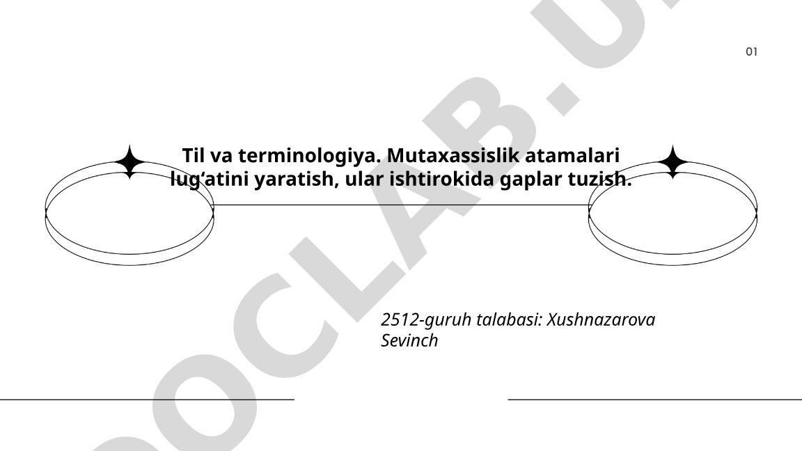 Til va terminologiya: mutaxassislik atamalari lug'atini yaratish