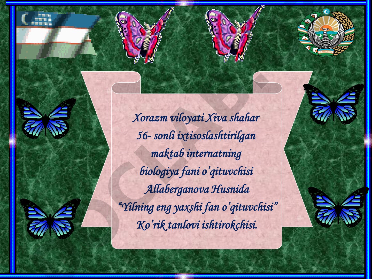 O'quvchining dars davomidagi imkoniyatlari