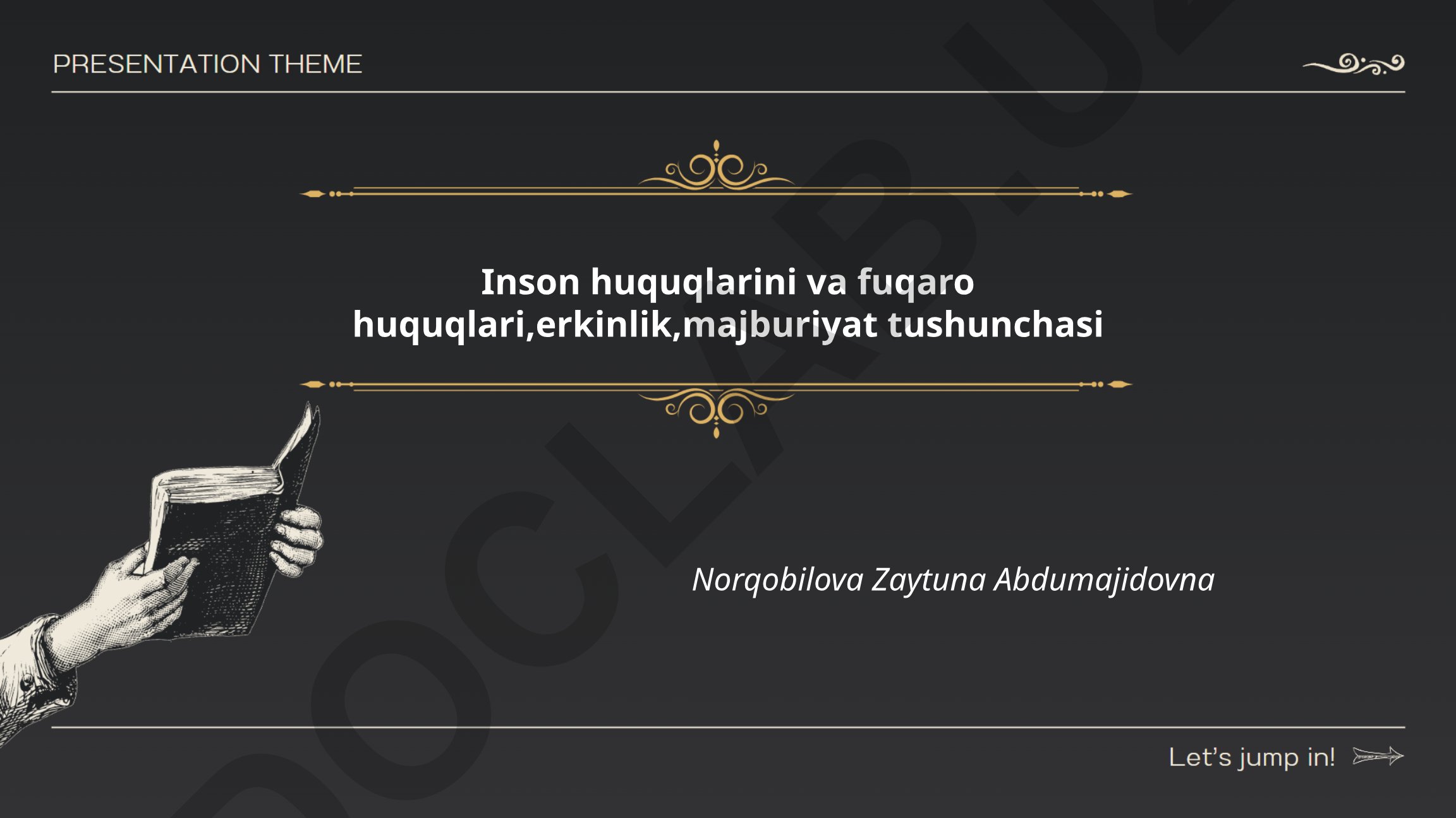 Inson huquqlari va fuqaro huquqlari, erkinlik, majburiyat tushunchasi