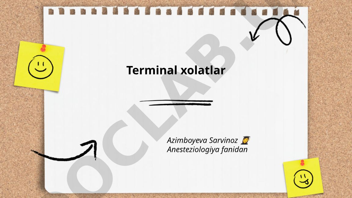 Terminal xolatlar va palliativ yordam
