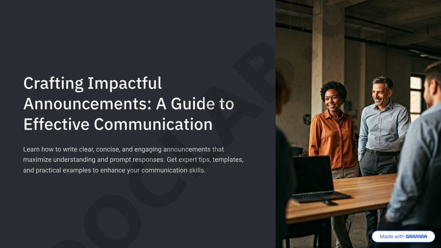 Crafting Impactful Announcements: A Guide to Effective Communication