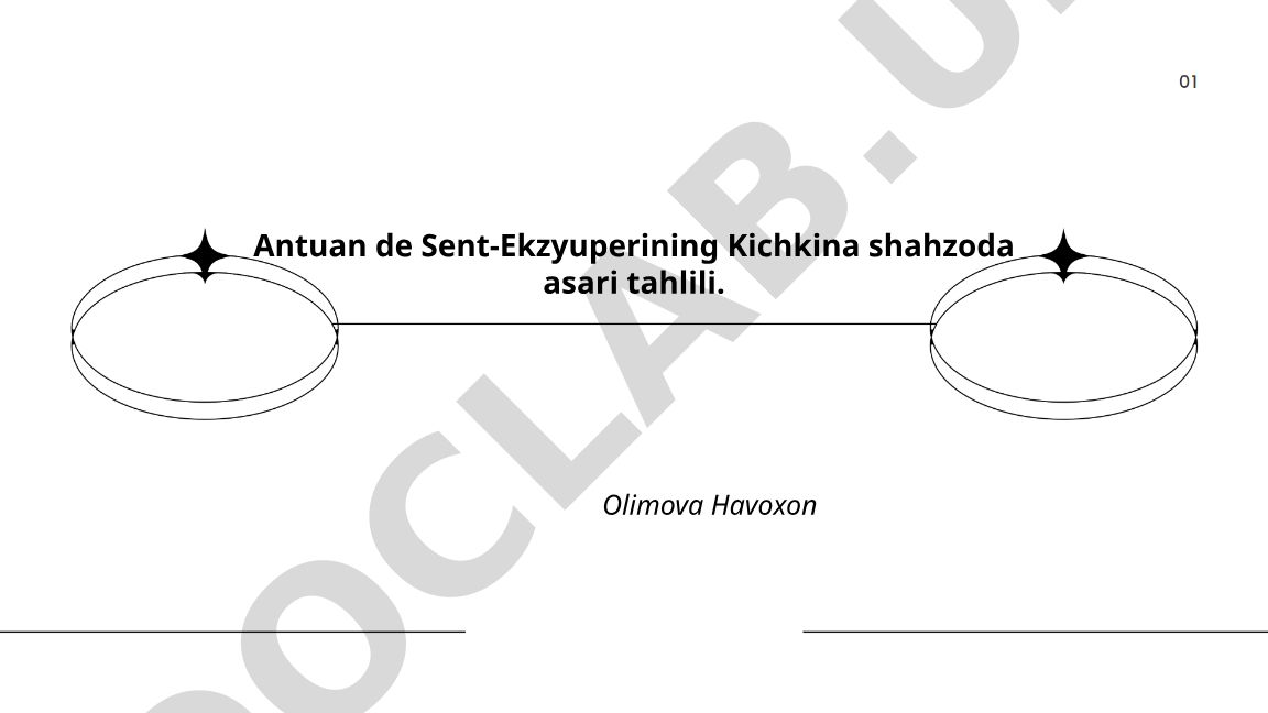 Antuan de Sent-Ekzyuperining Kichkina shahzoda asari tahlili