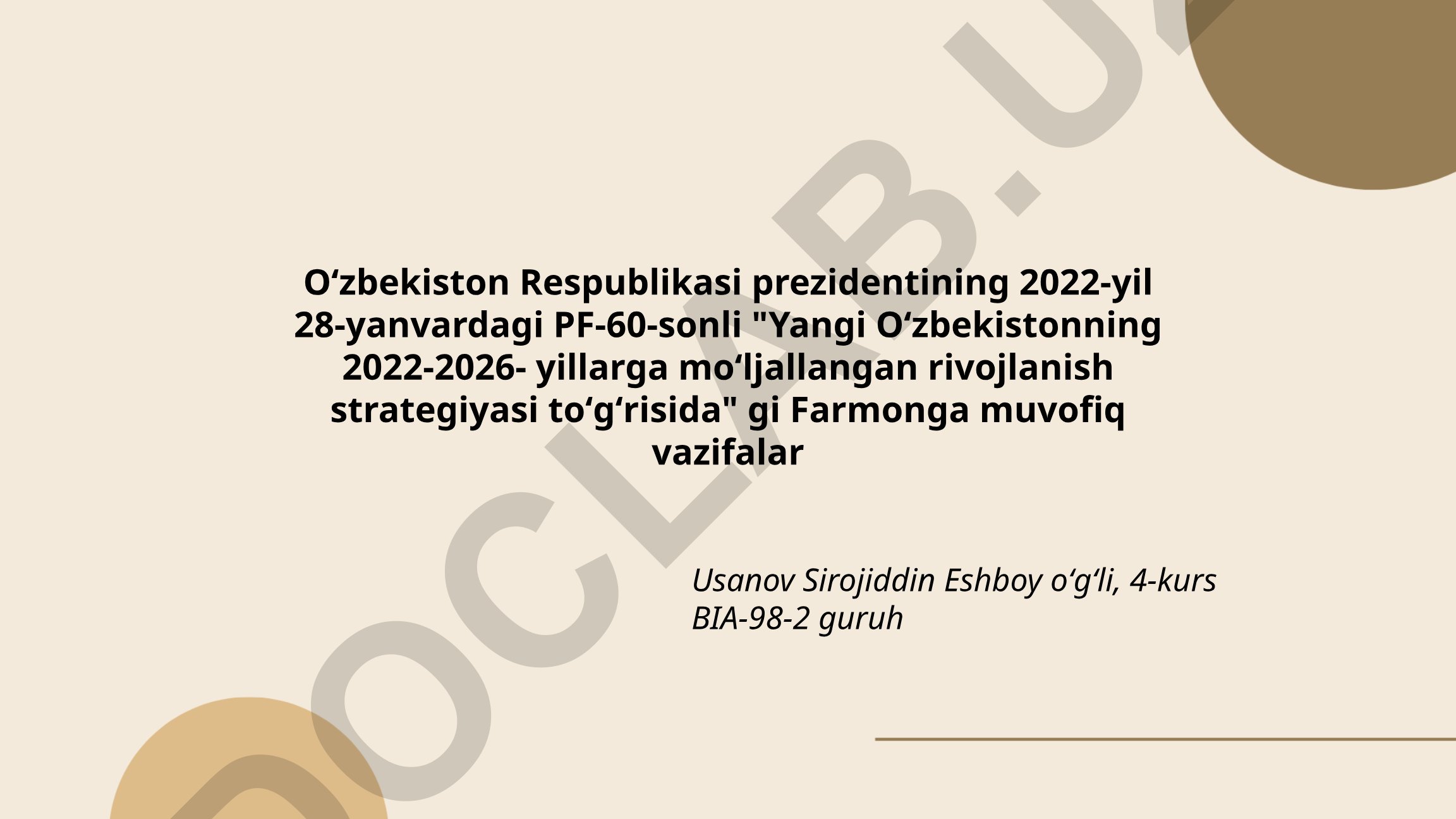 Yangi Oʻzbekistonning 2022-2026-yillarga moʻljallangan rivojlanish strategiyasi