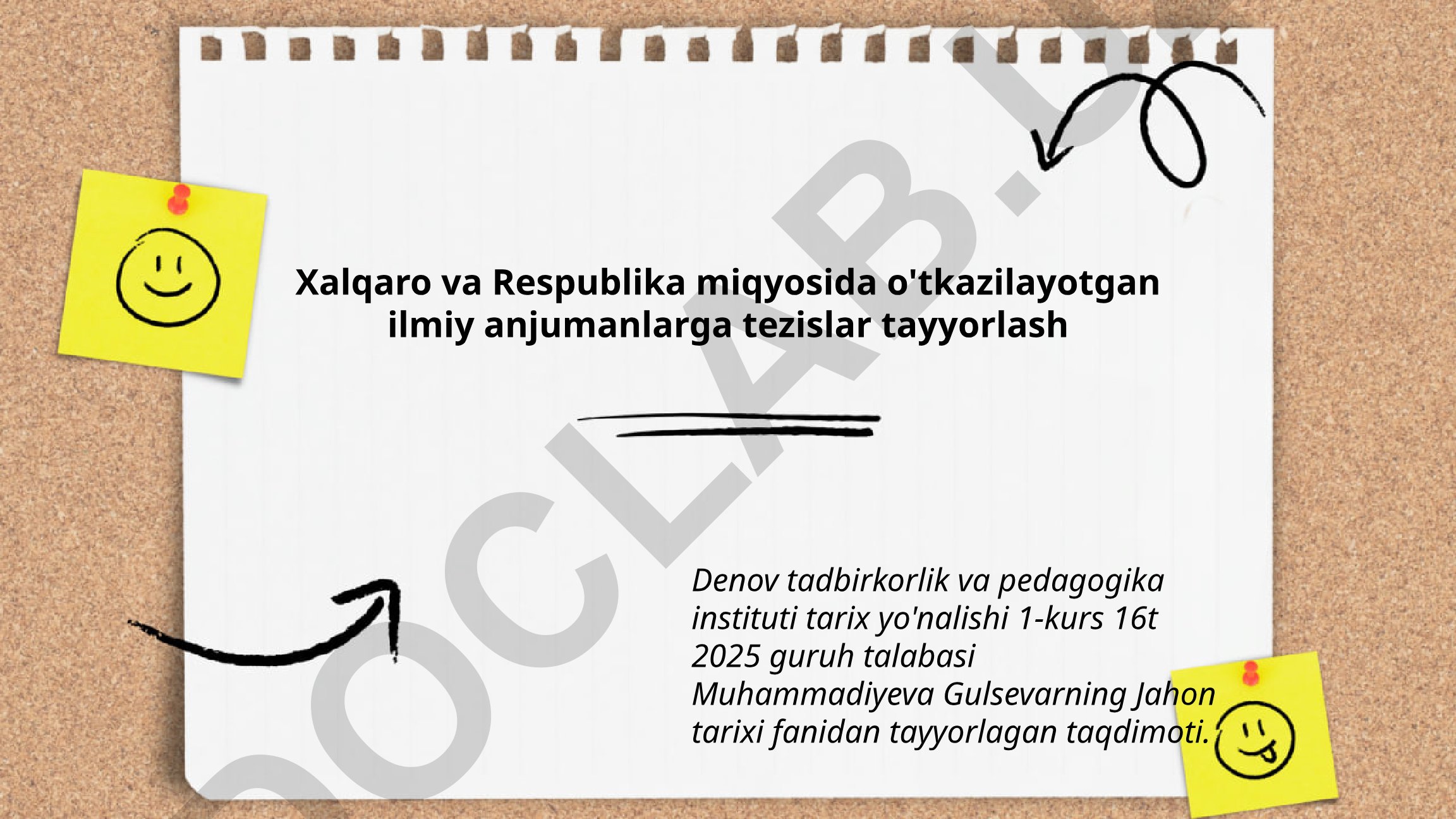 Ilmiy anjumanlar uchun tezislar tayyorlash