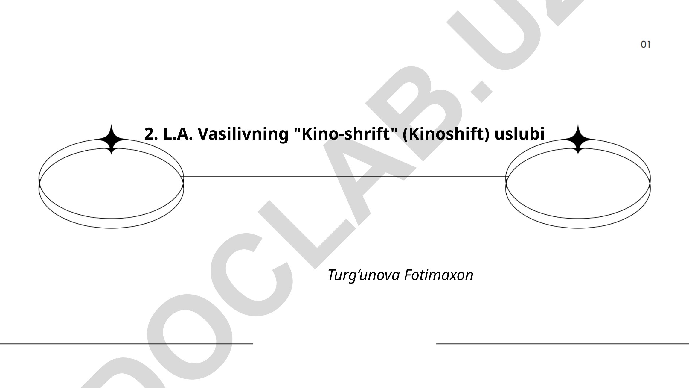 L.A. Vasilivning Kino-shrift uslubi va uning estetik xususiyatlari