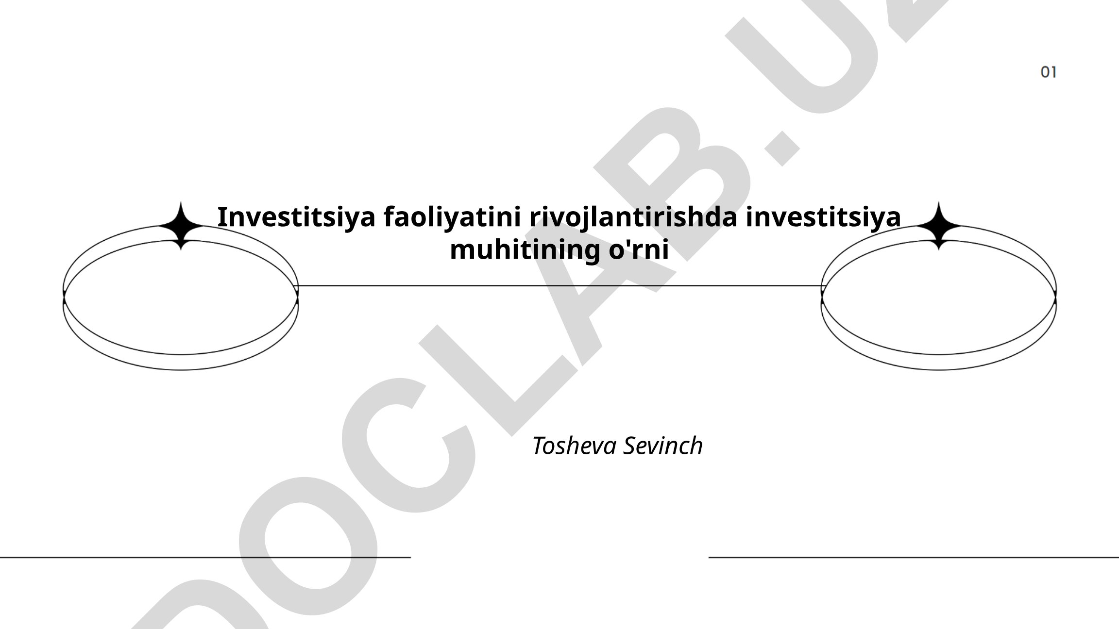 Investitsiya faoliyatini rivojlantirishda investitsiya muhitining o'rni