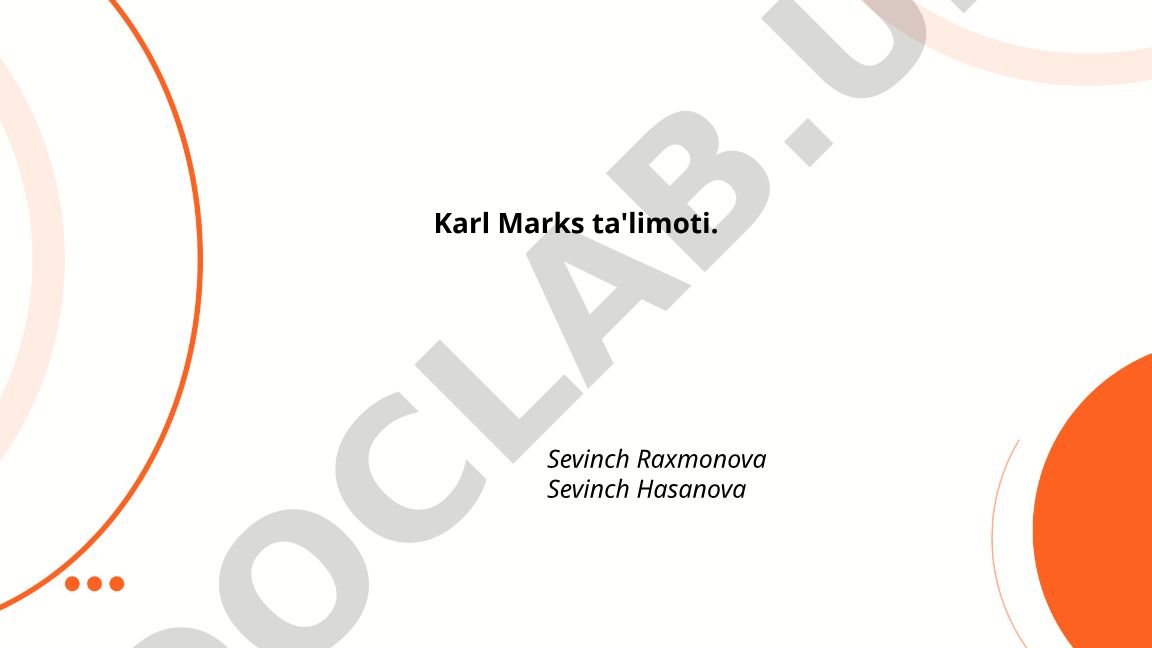 Karl Marksning tarixiy materializm va dialektik materializm nazariyalari