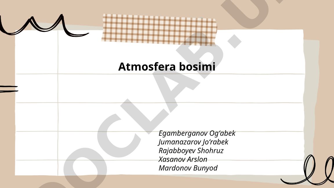 Atmosfera bosimi: ta'rifi, birliklari va o'lchash usullari