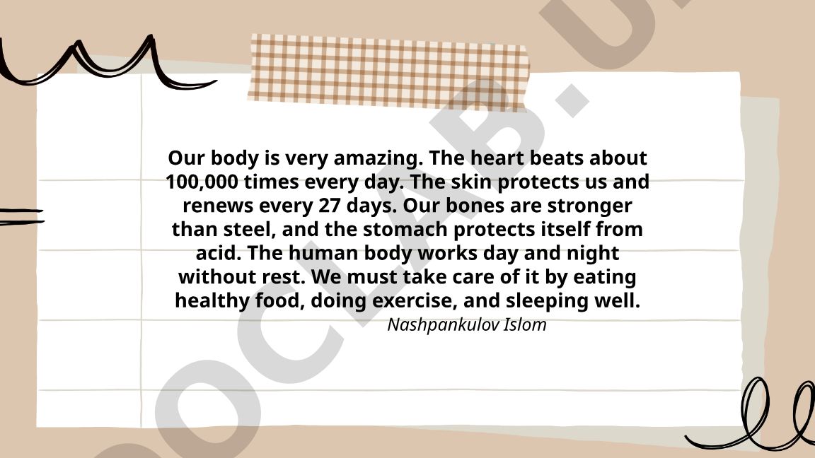 Amazing facts about the human body and health maintenance