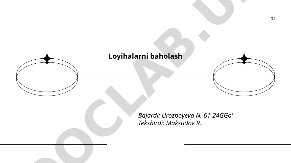 Loyihalarni iqtisodiy va moliyaviy baholash