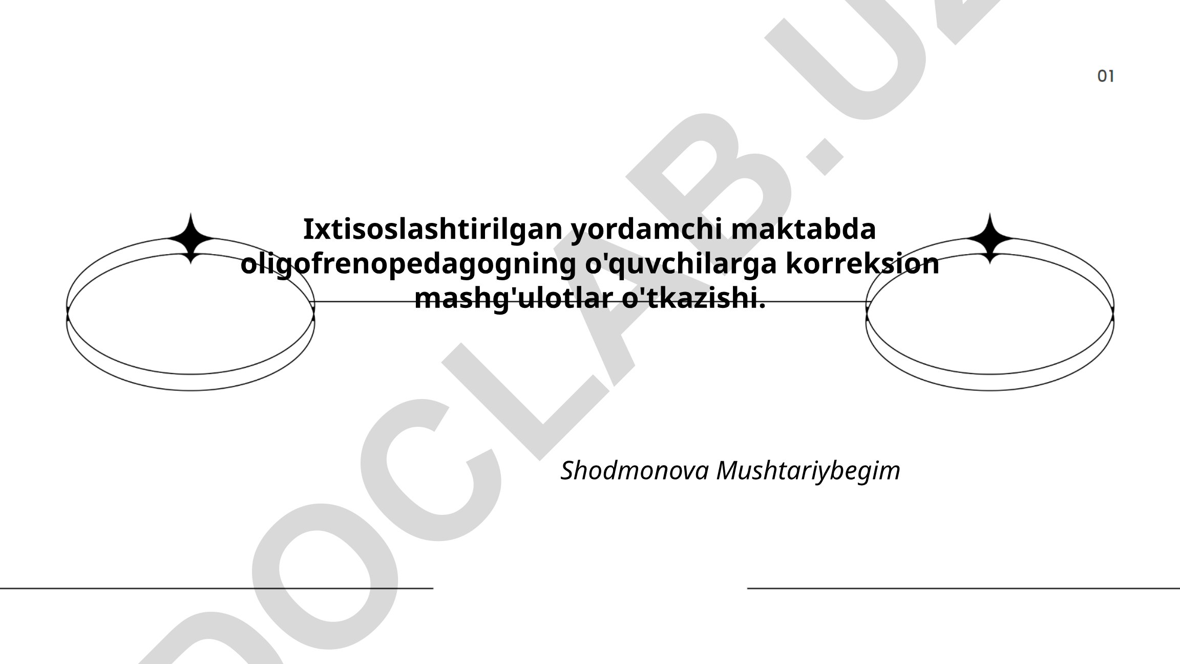 Oligofrenopedagogning o'quvchilarga korreksion mashg'ulotlari