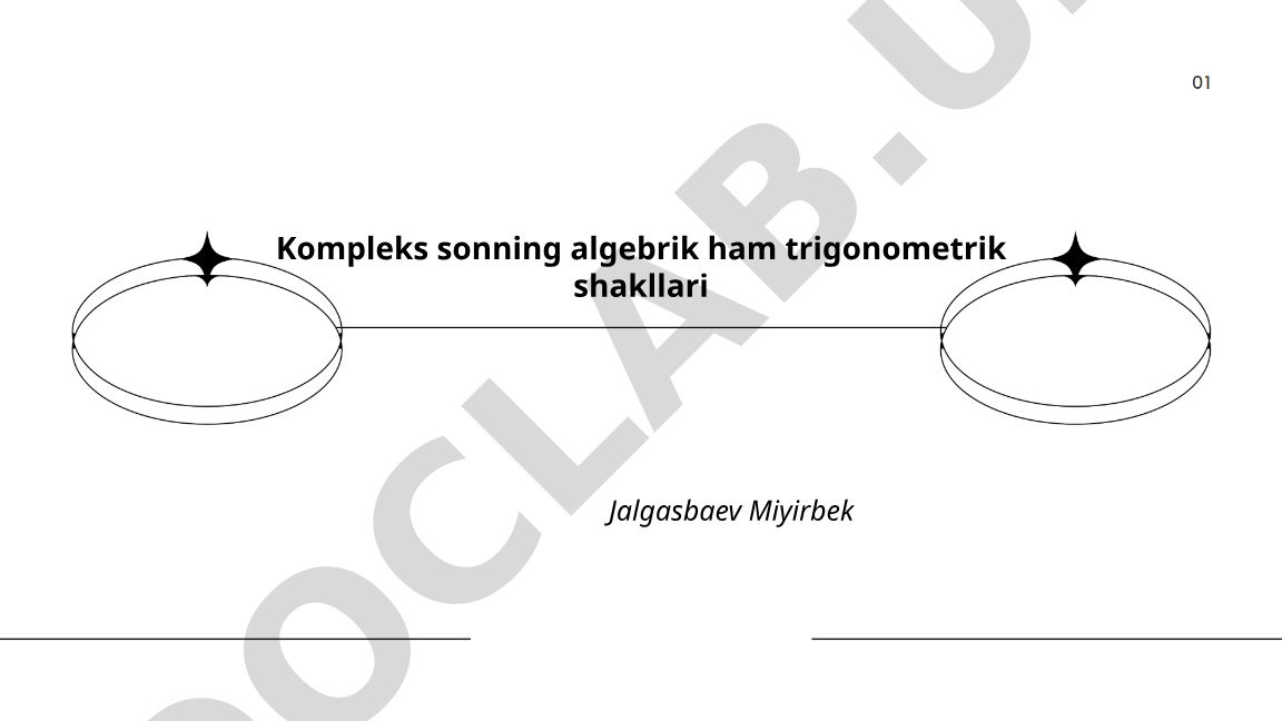 Kompleks sonning algebrik ham trigonometrik shakllari
