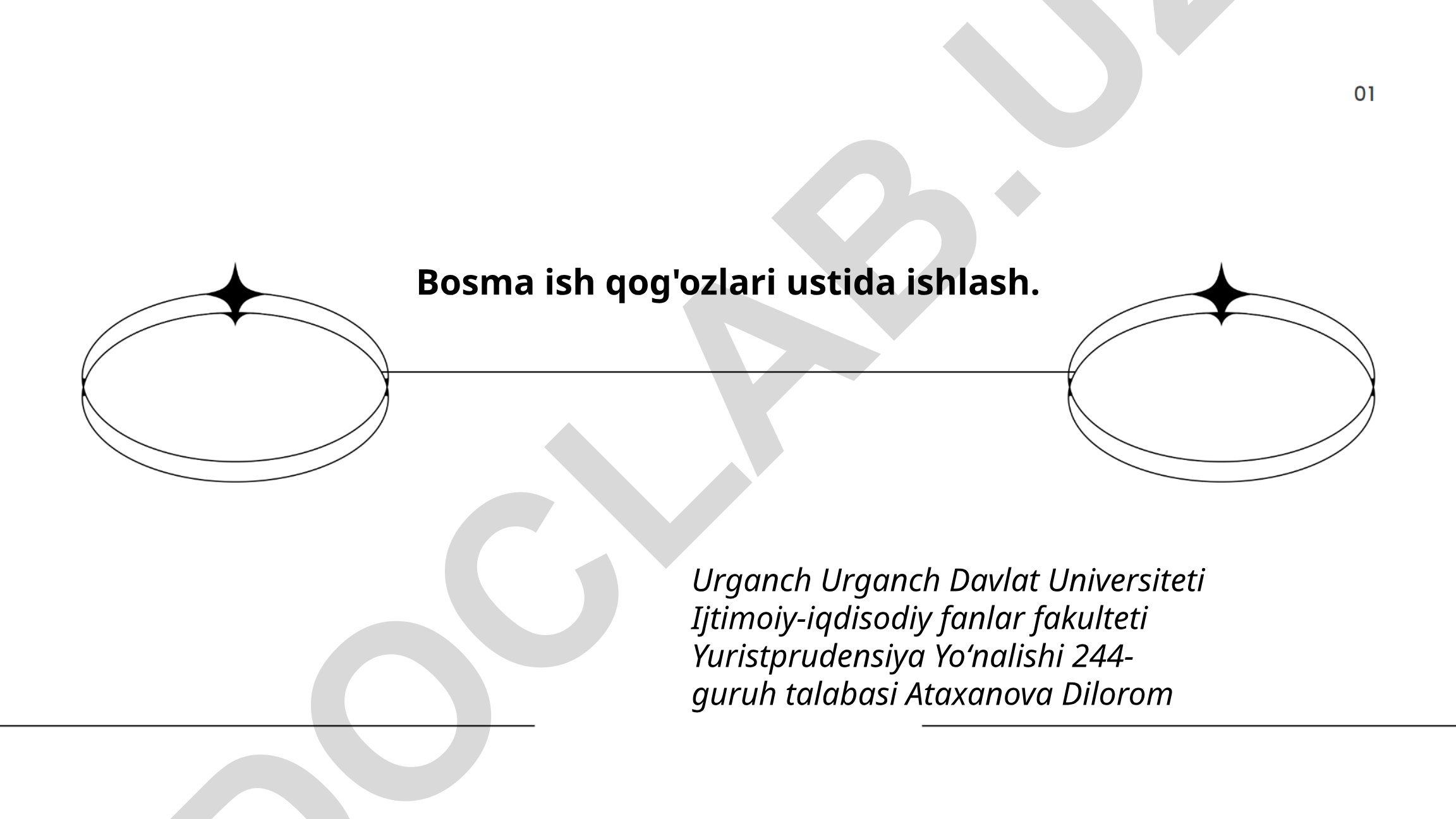 Bosma ish qog'ozlarining turlari va dizayn yaratish