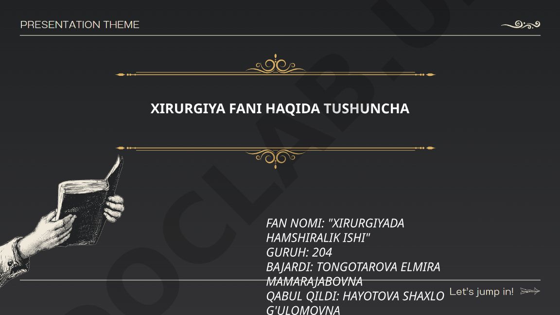 Xirurgiya fani: taʼrif, mavzular va tarixiy rivojlanish
