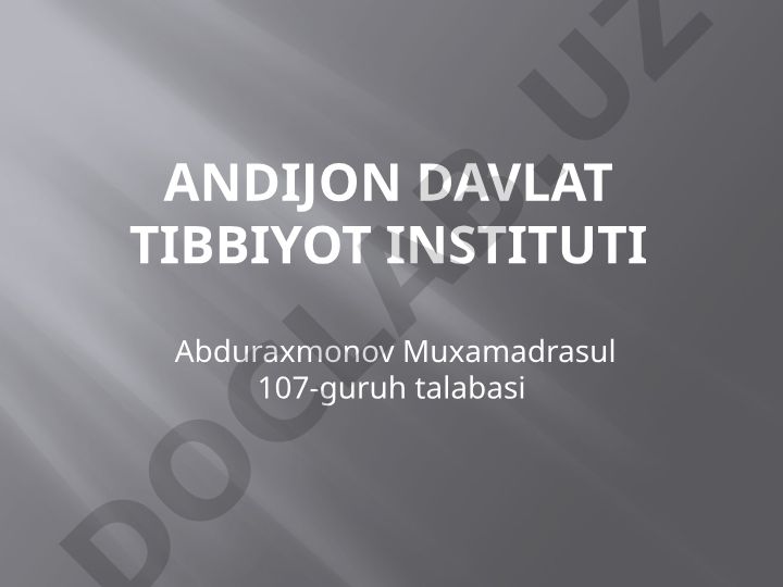 Abu Rayhon Beruniyning dorivor o'simliklar haqidagi asari