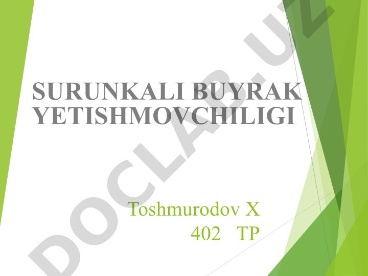 Surunkali buyrak yetishmovchiligi