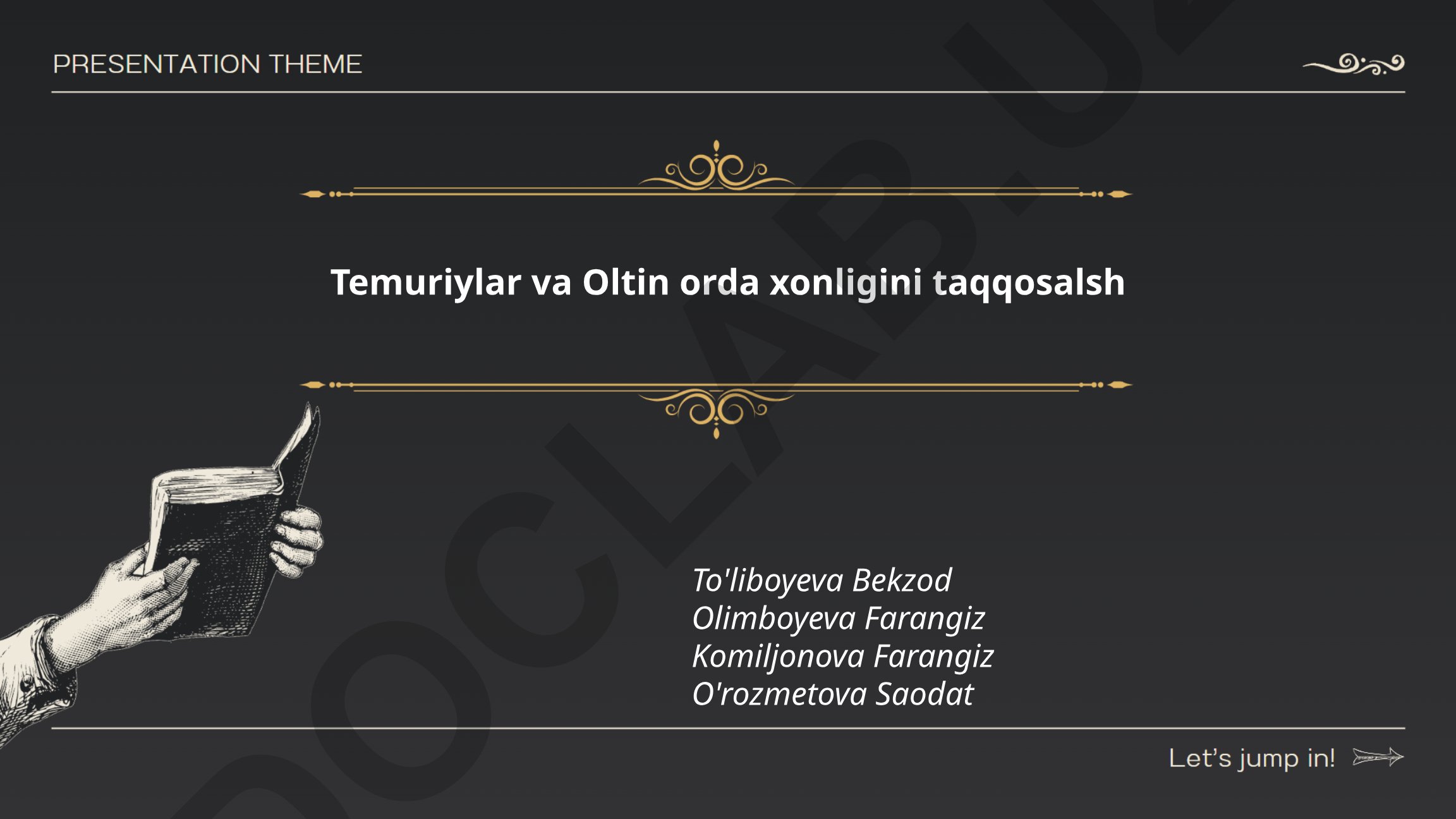 Temuriylar va Oltin Orda xonligini taqqoslash