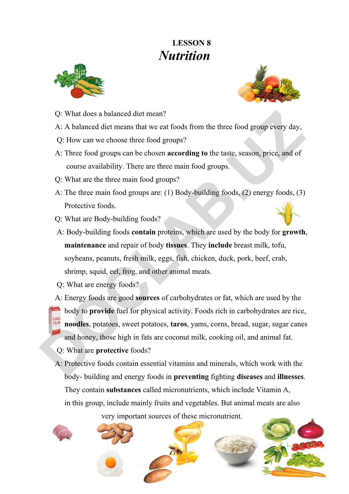 Nutrition and Balanced Diet