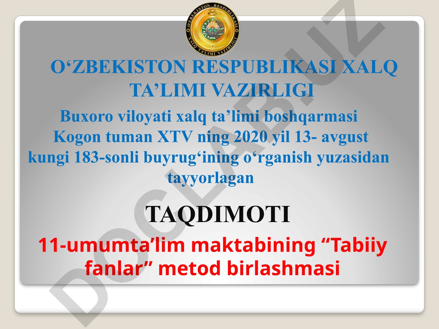 Tabiiy fanlar metod birlashmasi