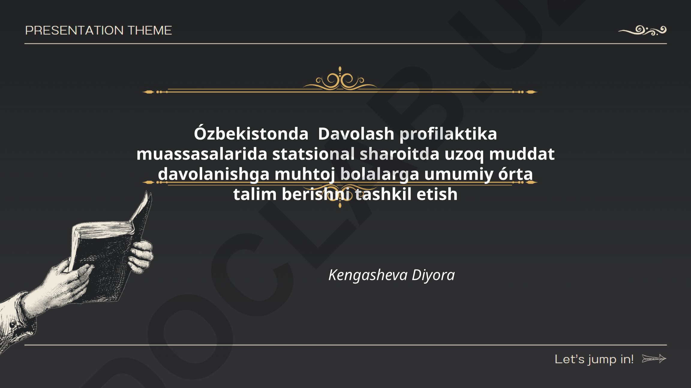 Davolash-profilaktika muassasalarida statsionar sharoitda uzoq muddat davolanishga muhtoj bolalarga umumiy o'rta ta'lim berishni tashkil etish