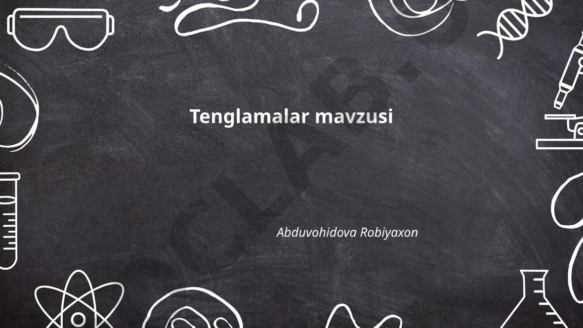 Tenglamalar ta'rifi, turlari va yechim usullari