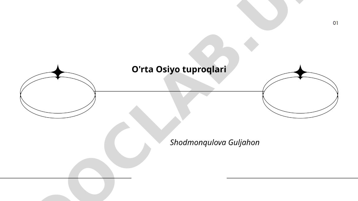 O'rta Osiyo tuproqlarining xususiyatlari va klassifikatsiyasi