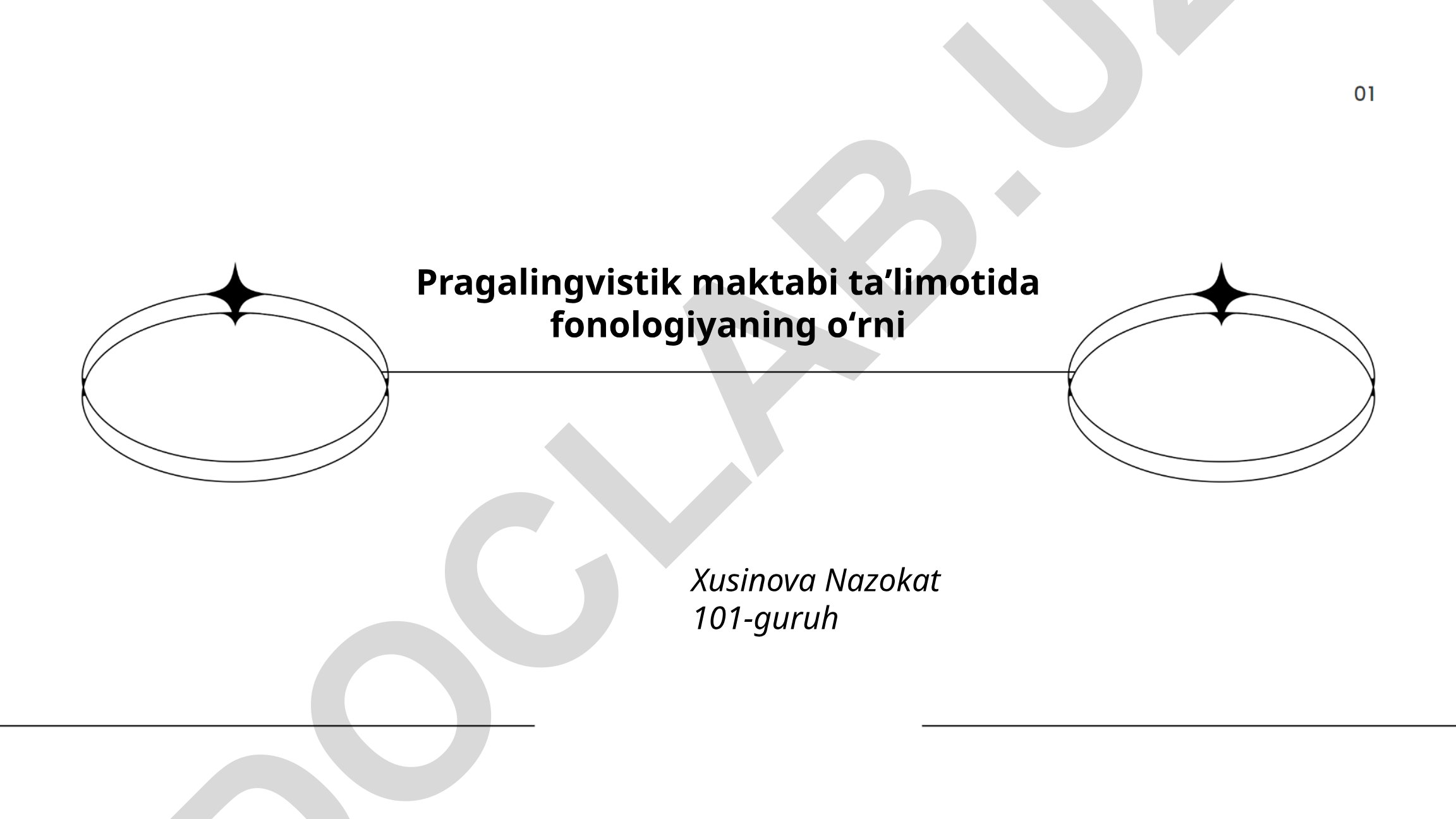 Pragalingvistik maktabi taʼlimotida fonologiyaning oʻrni