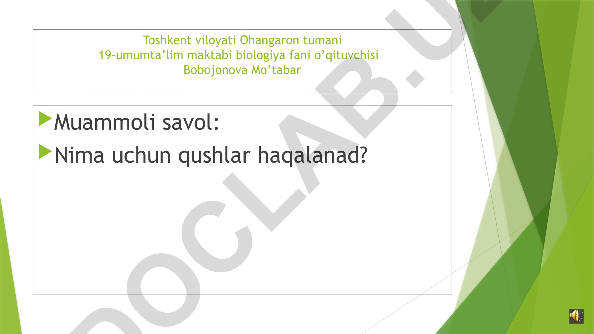 Migratsiya sabablari qushlarning yo'l topishi va uni o'rganish usullari, qushlarni xalqalash